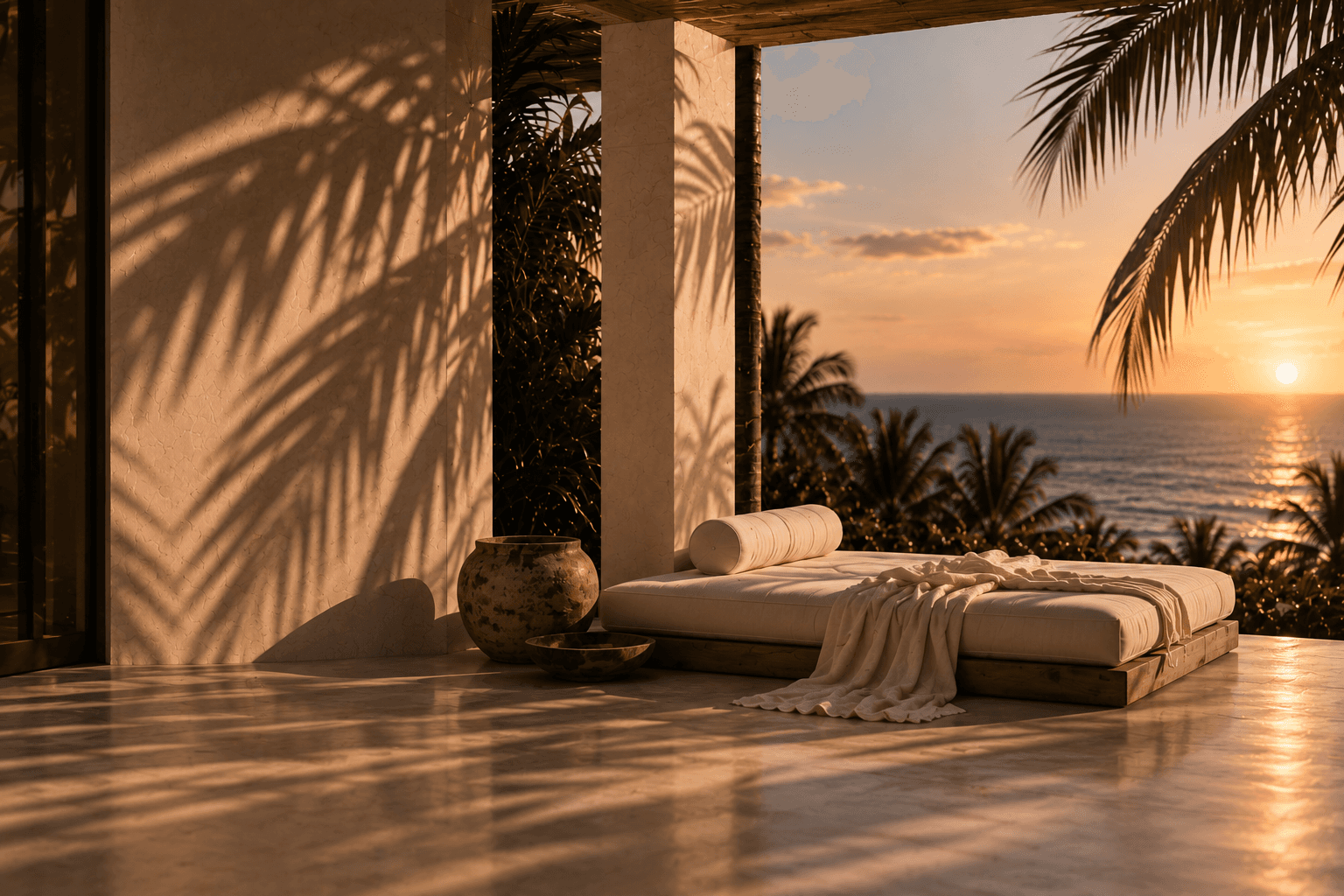 Tulum setting overlooking the sea